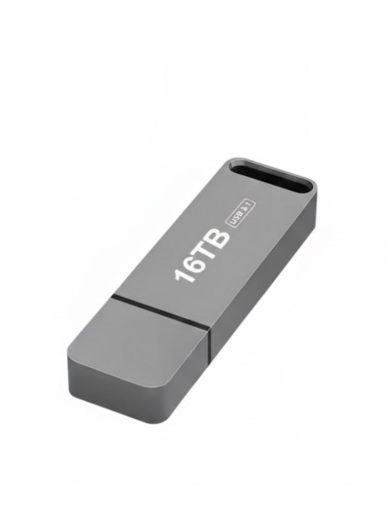 USB Flash Drive 16TB – Gray Color Metal Body Strong and Portable - Image 4